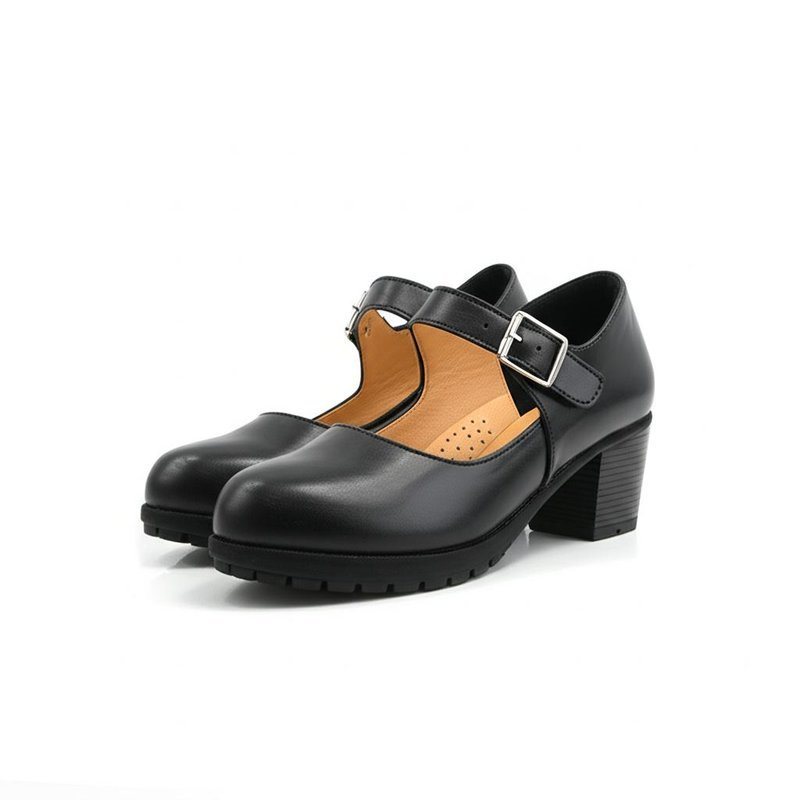 Buckle Closure Womens Footwears made of Leather Material and Synthetic Upper for B2B Deals